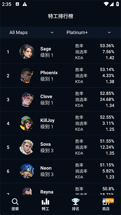 瓦罗兰特国际服战绩查询截图5